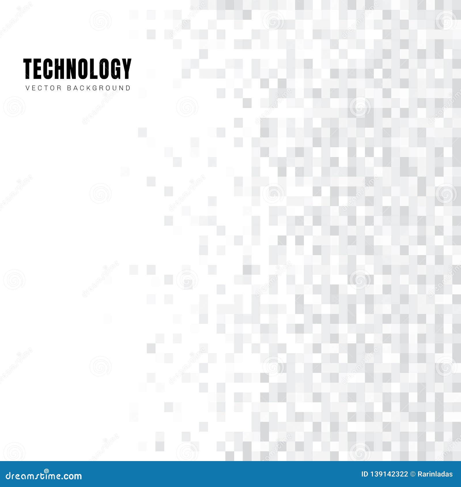 abstract geometric white and gray squares pattern background and texture with copy space. technology style. mosaic grid