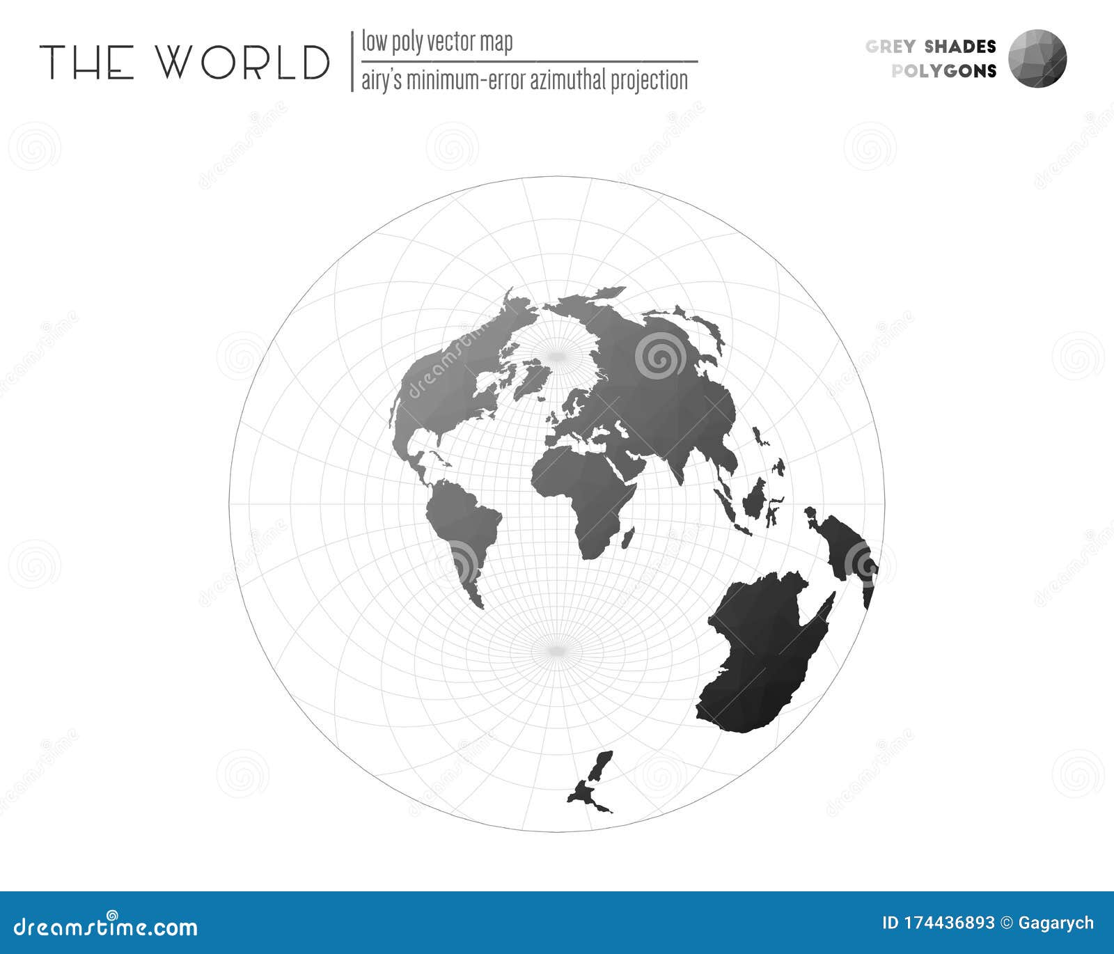 Abstract Geometric World Map Stock Vector Illustration Of Globe Continent