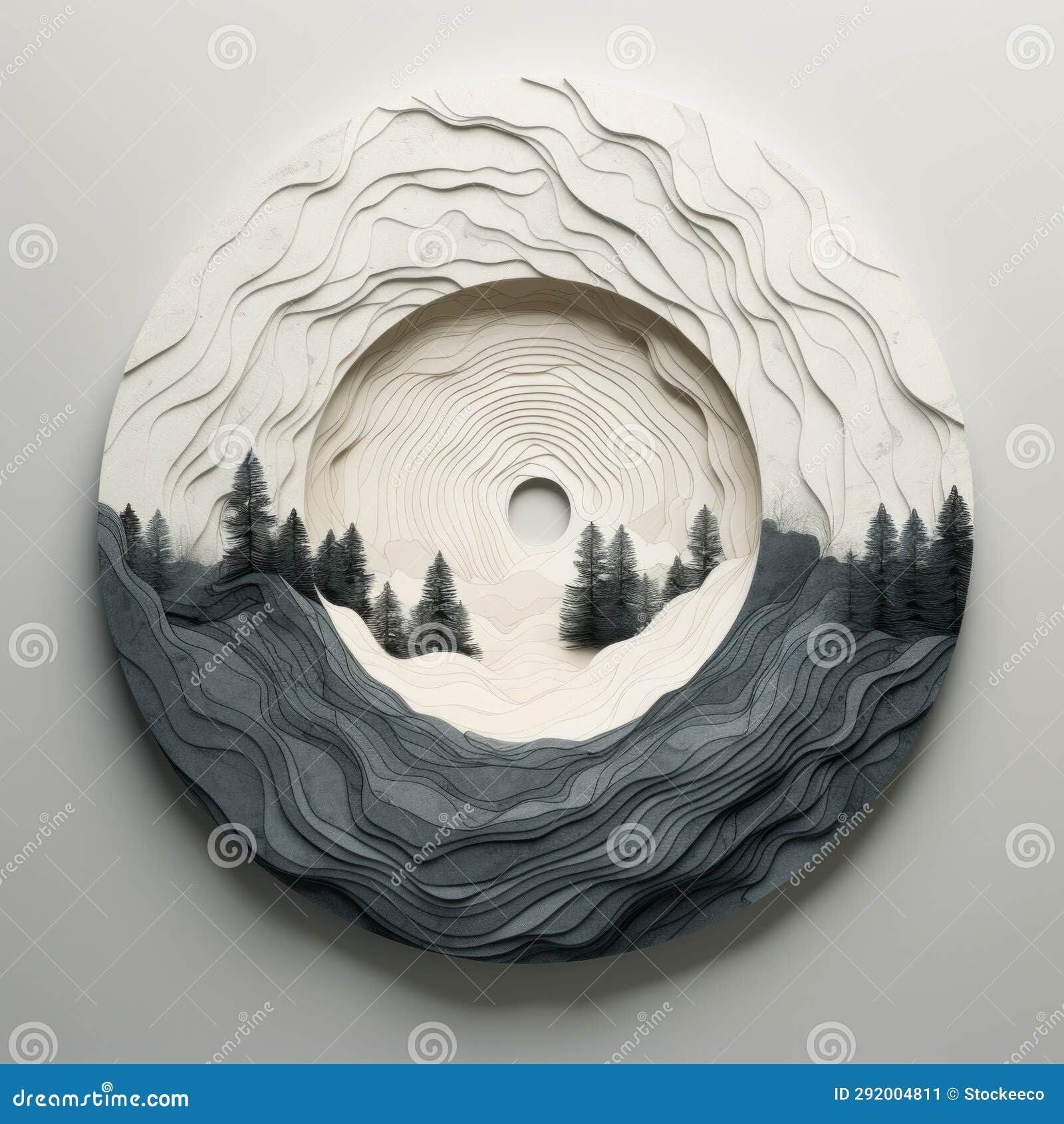 abstract glacier  with  tree ring