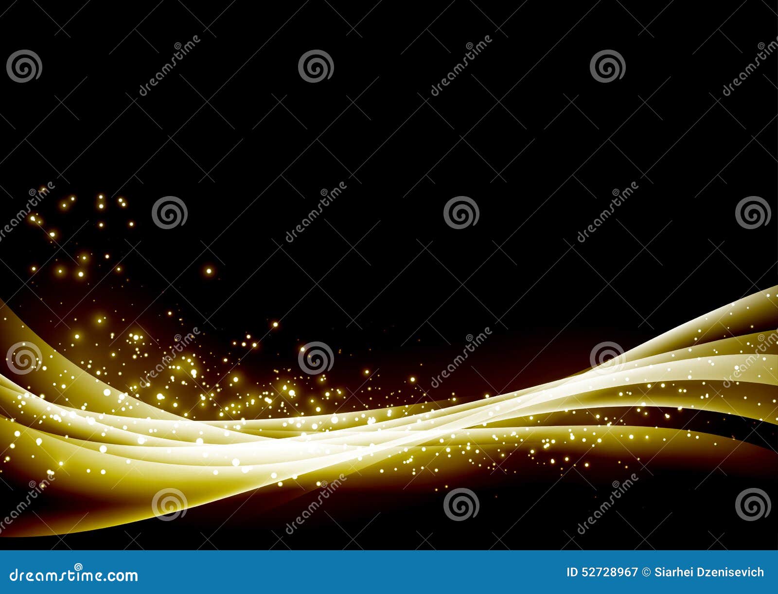 Abstract Glittering Sparkling Waves Border Background Stock Vector ...