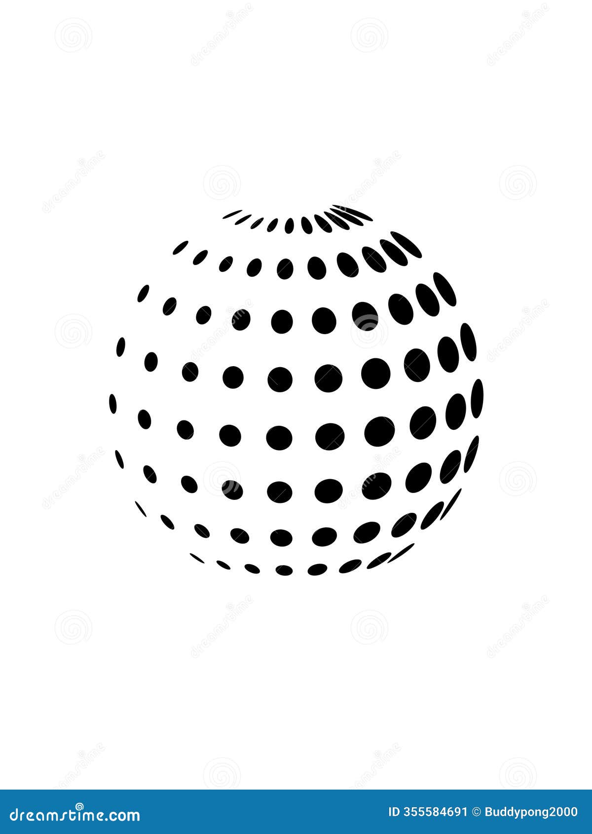 abstract globe dotted sphere pattern for logo icon background web graphic tattoo.  