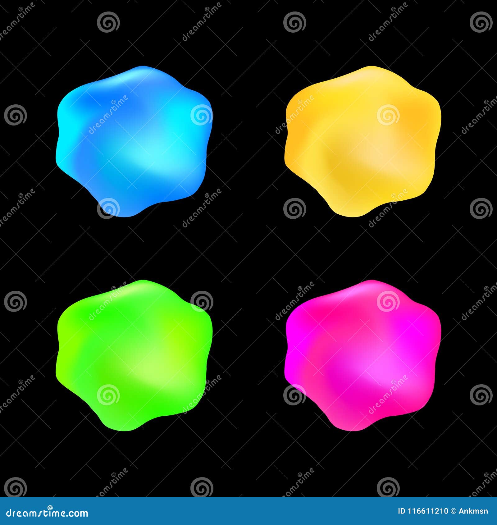 abstract glossy formless jelly color ice   