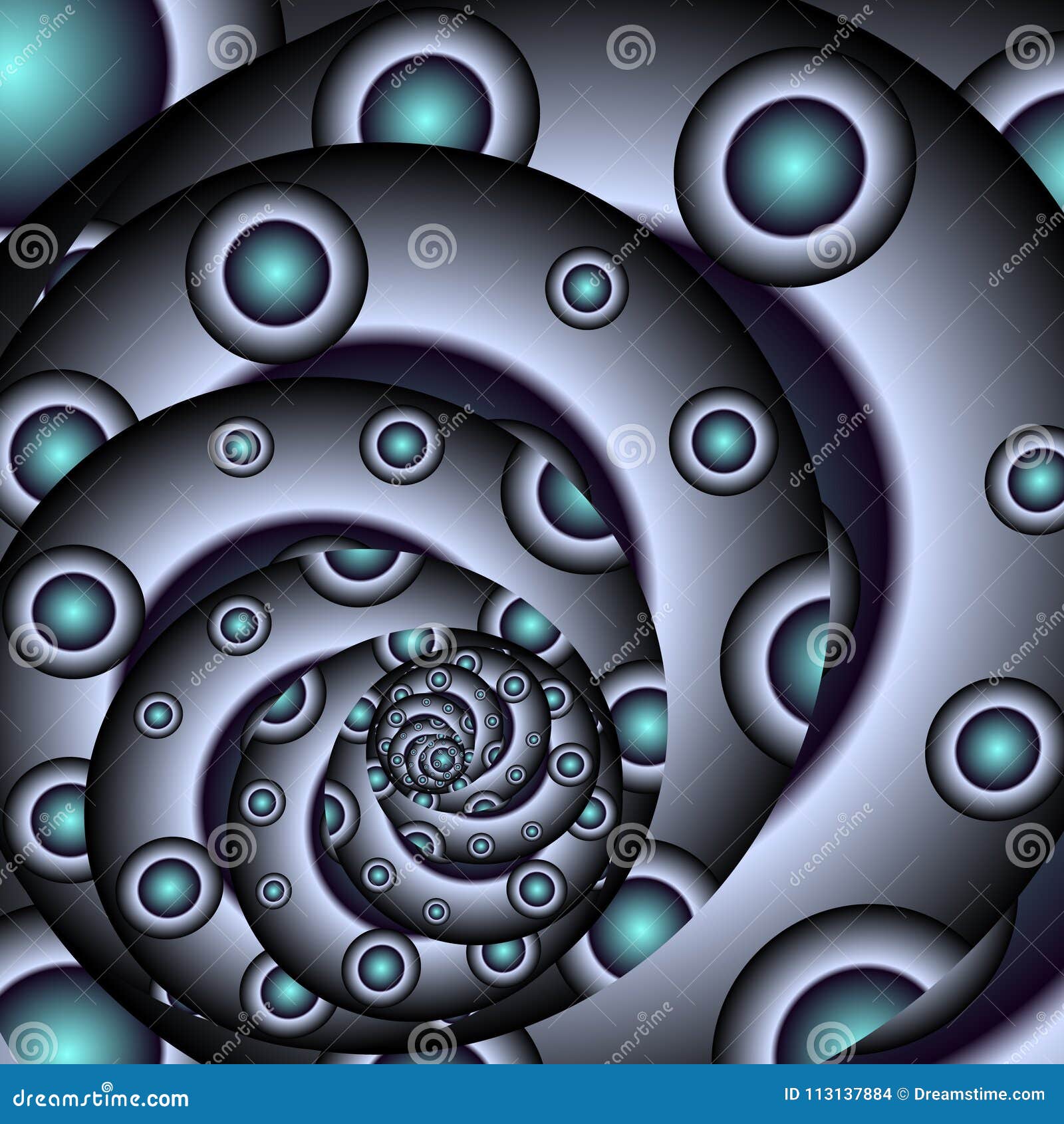 Abstract Computer Generated Fractal Design. a Fractal is a Never