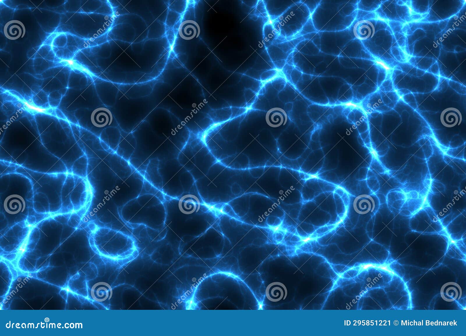 Abstract Glowing Electric Waves Seamless Pattern, High Resolution