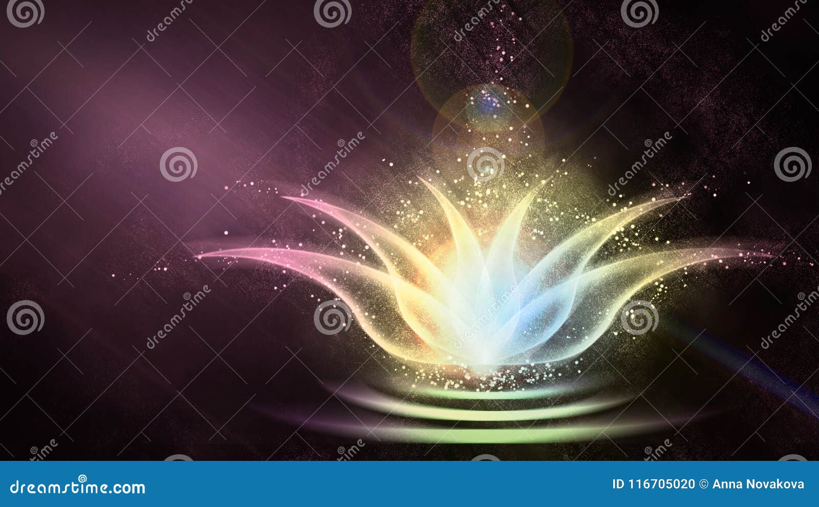 abstract glowing sparkling form