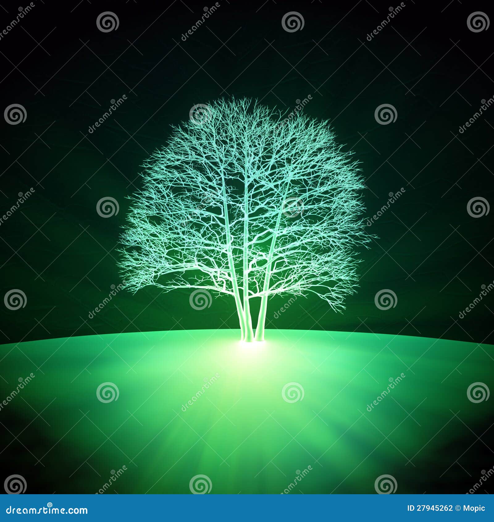 Abstract glowing tree stock illustration. Illustration of leaf 27945262