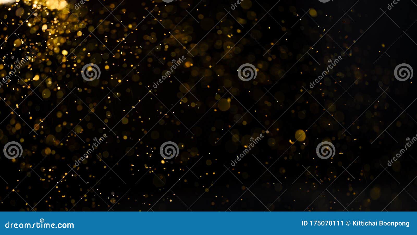 abstract gold bokeh defocus by neon lights blur background