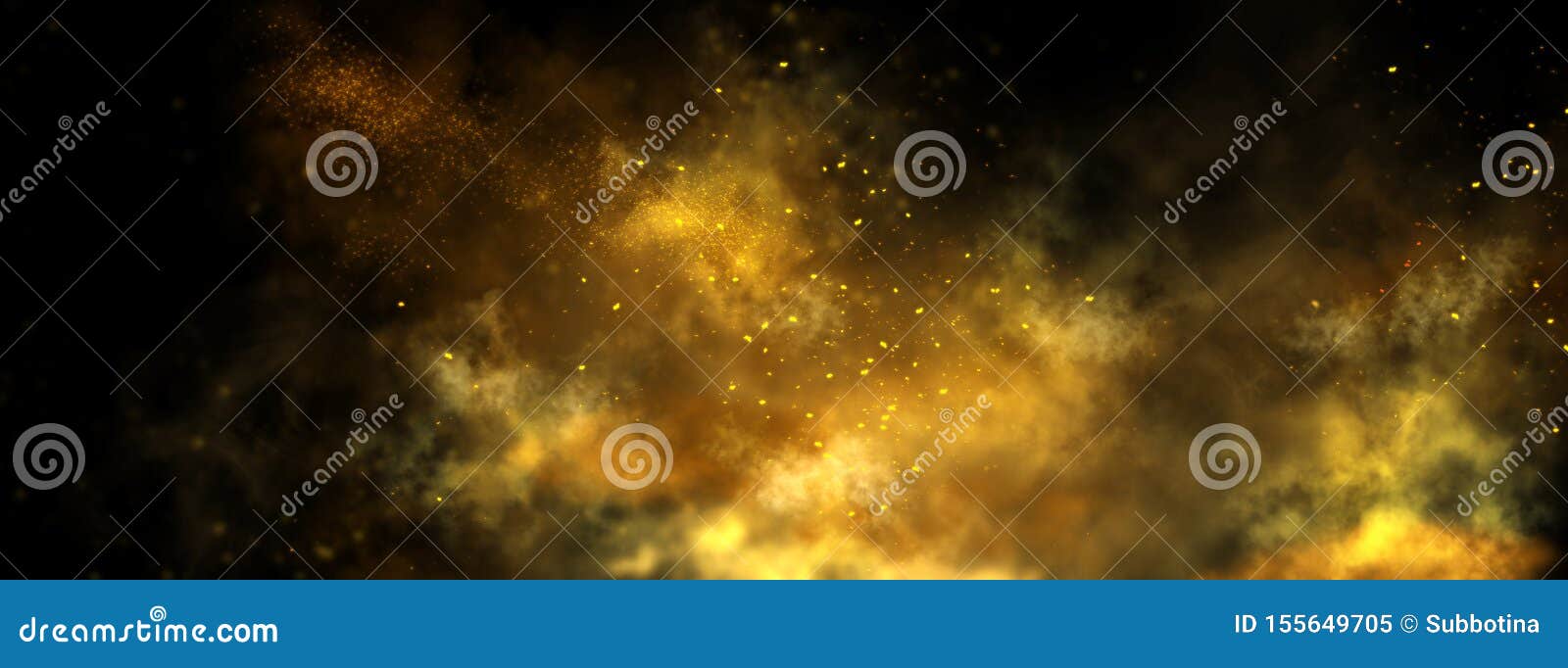 abstract gold dust background over black. beautiful golden art widescreen background