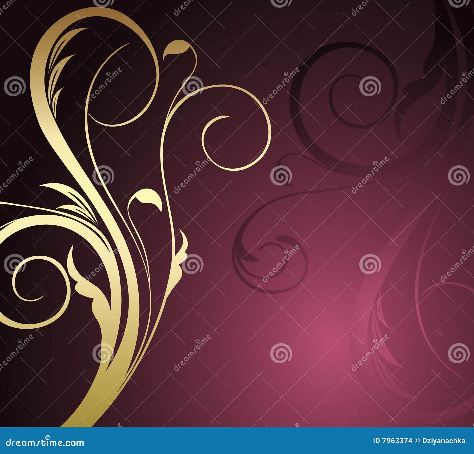 Abstract Gold Floral Background Stock Vector Illustration of design