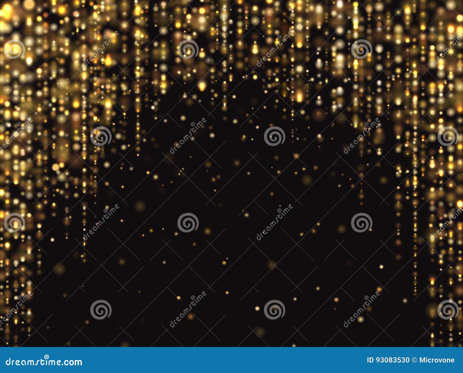 abstract gold glitter lights  background with falling sparkle dust. luxury rich texture