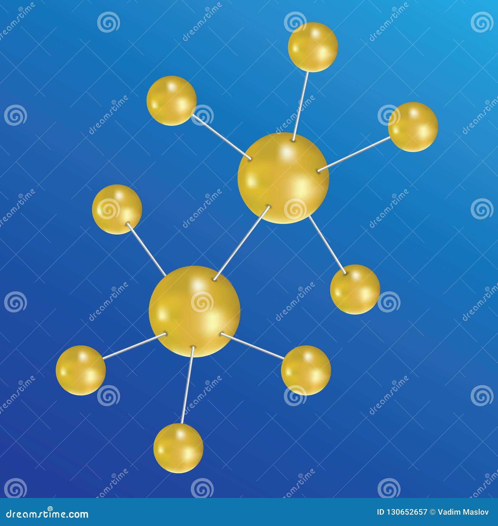Kay Love Naked Gold Molecular Model