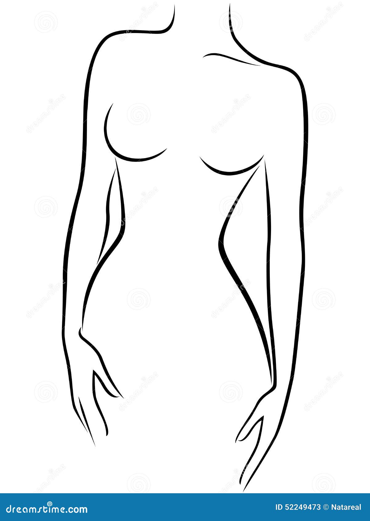 Abstract slim female body Royalty Free Vector Image