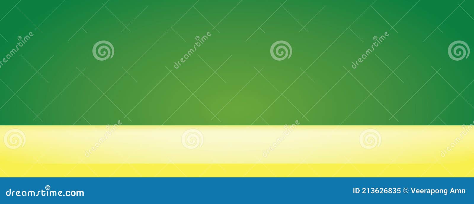 abstract gradient of dark green background with yellow table , studio, room, web template.