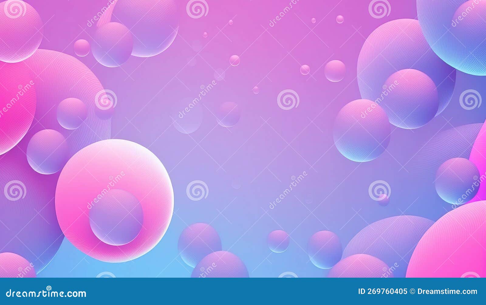 Abstract Gradient Pink and Blue Bubble Background Wallpaper. Stock