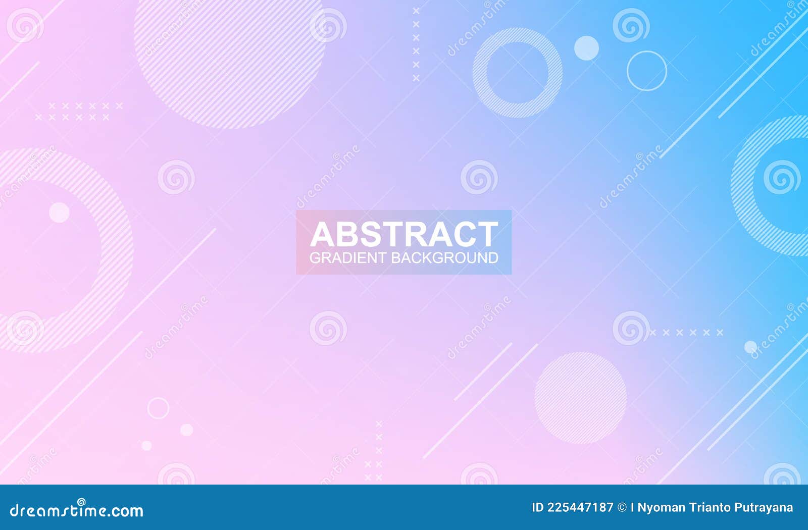 Abstract Gradient Pink and Blue Geometric Banner Background. Vector