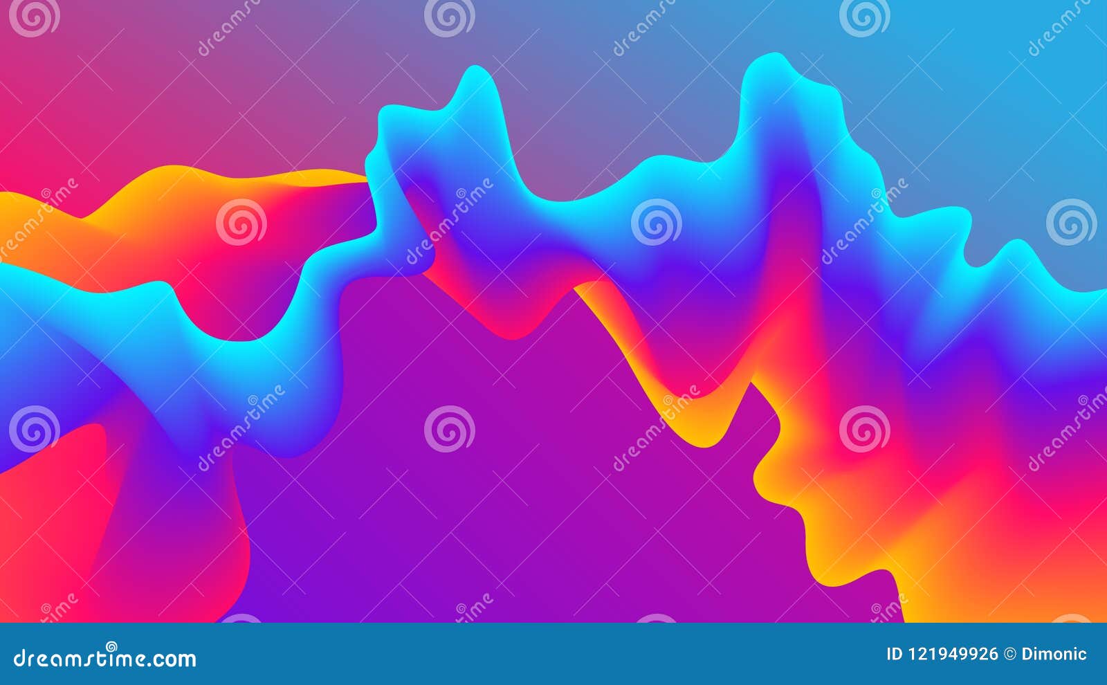 Abstract Gradient Wavy Background Futuristic Paint Blend Effect Fluid Shapes Template Design Eps 10 Stock Vector Illustration Of Gradient Cyan 121949926
