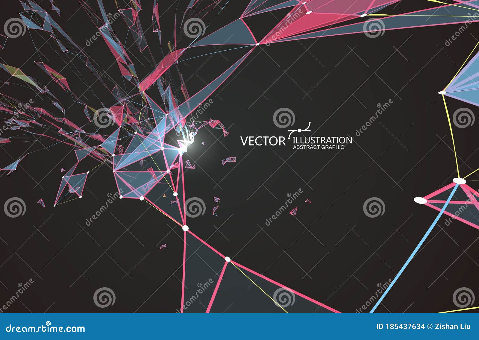 abstract graphic formed by a point line connection