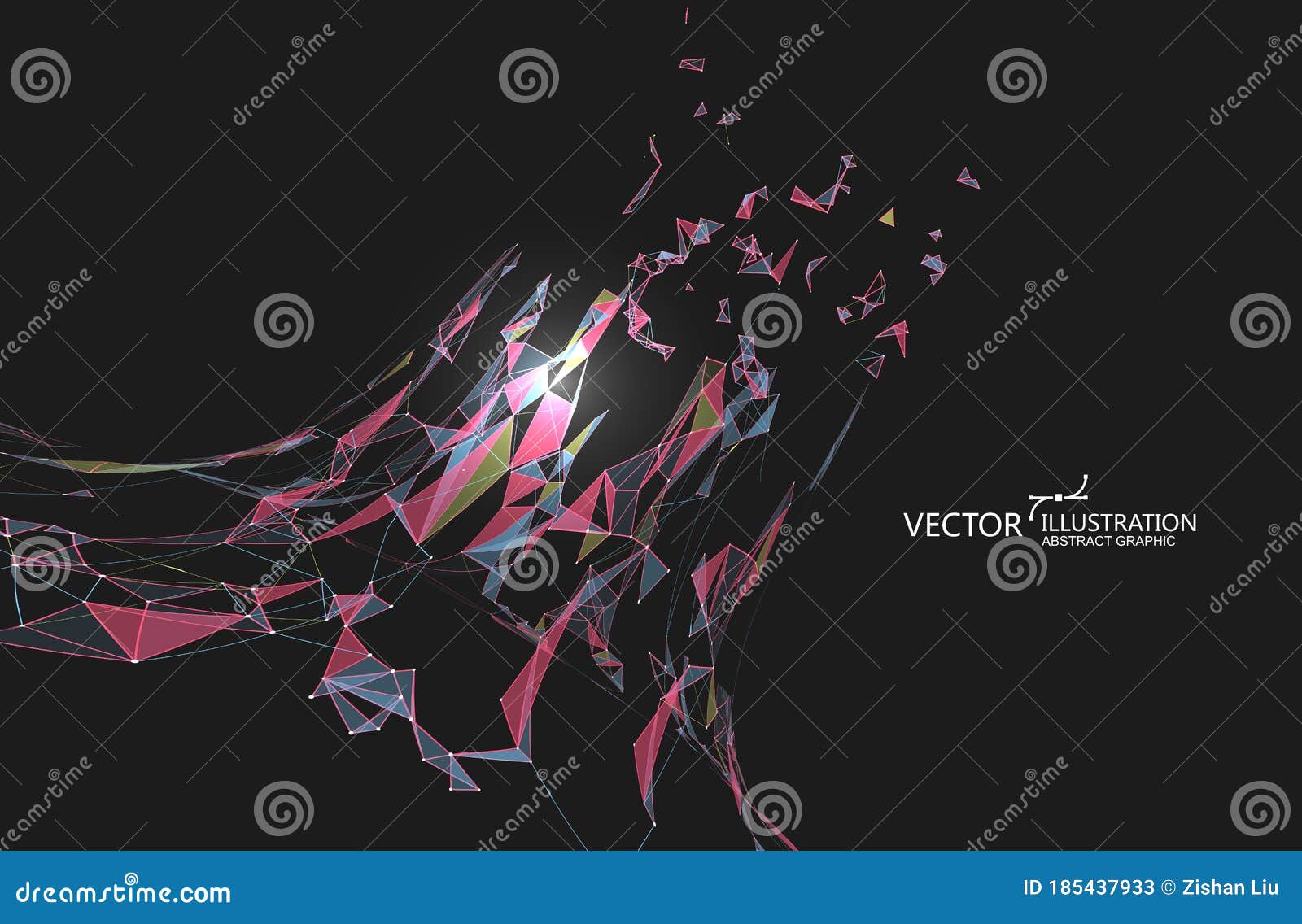 abstract graphic formed by a point line connection