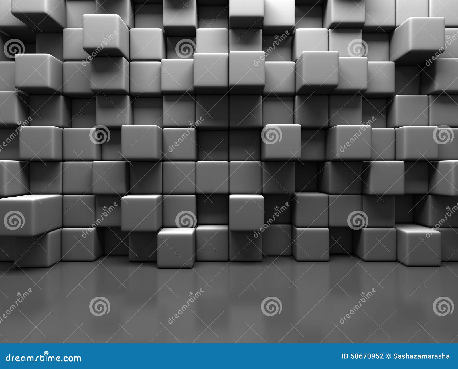 abstract gray cube blocks wall background