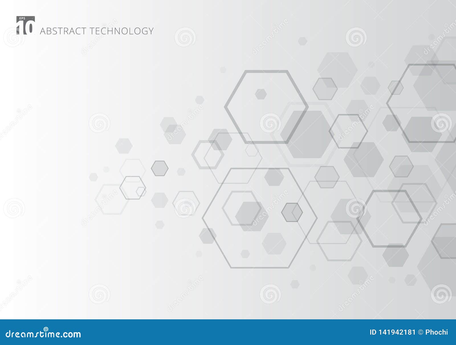 abstract gray hexagon on white background. geometric s of  for modern communications, technology, digital, medicine,