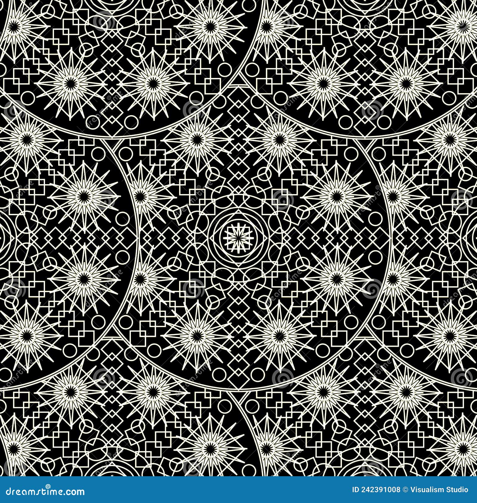 abstract gray mandala luxury ornamental art painting ancient geometric pattern on gray