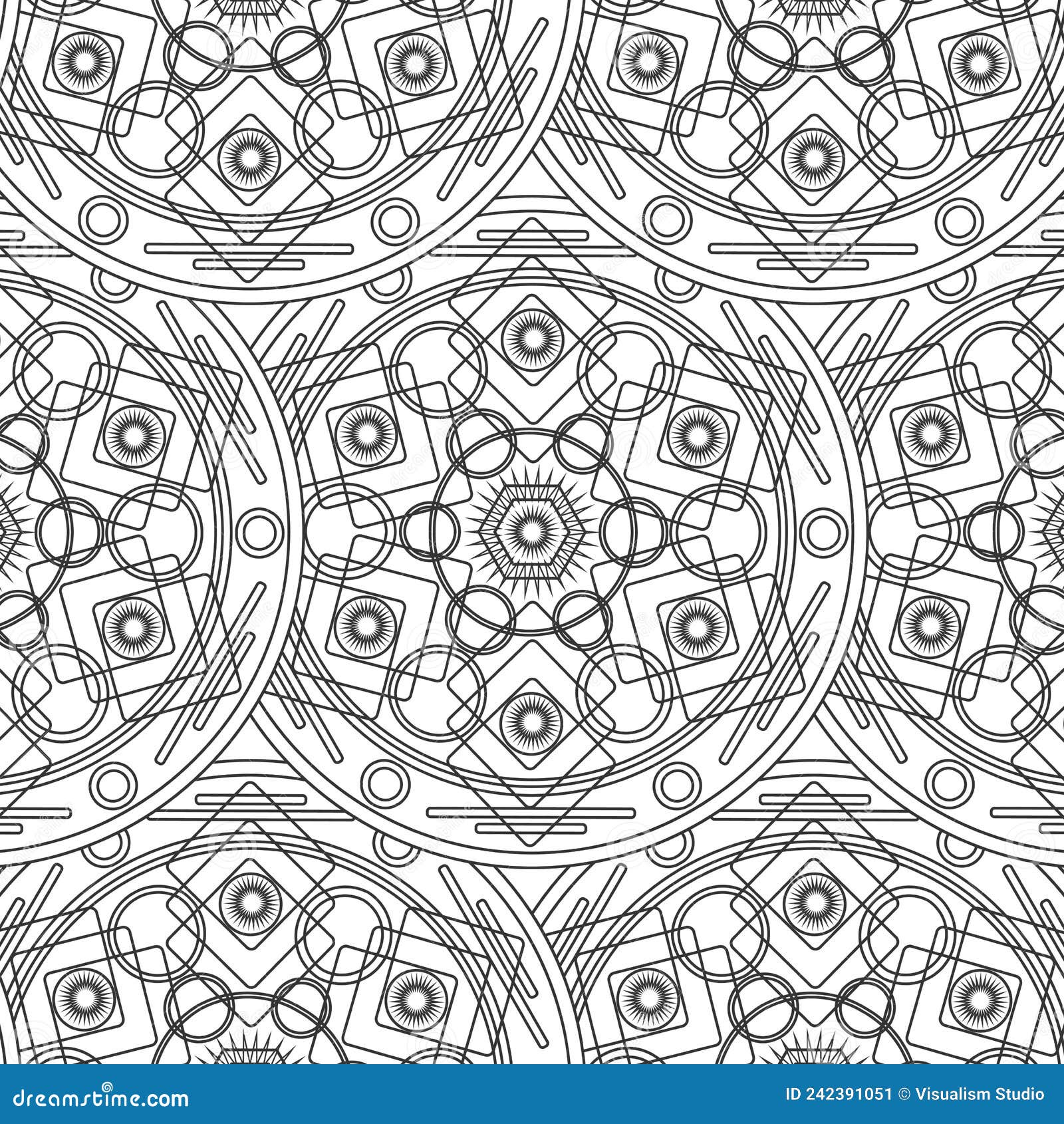 abstract gray mandala luxury ornamental art painting ancient geometric pattern on gray