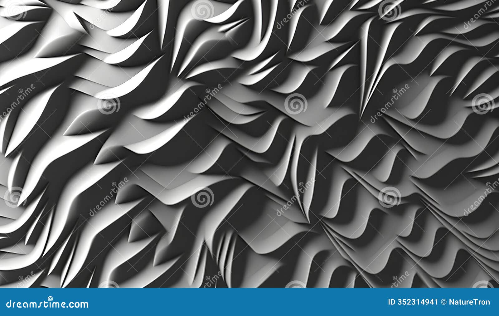 abstract gray waves: a 3d monochromatic pattern