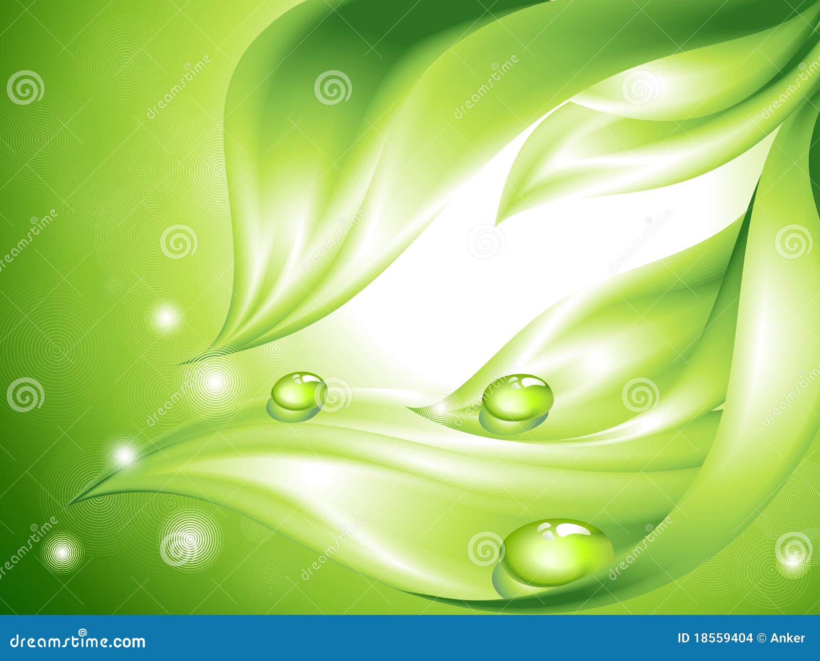 Abstract Green Background with Leaves Stock Vector - Illustration of ...