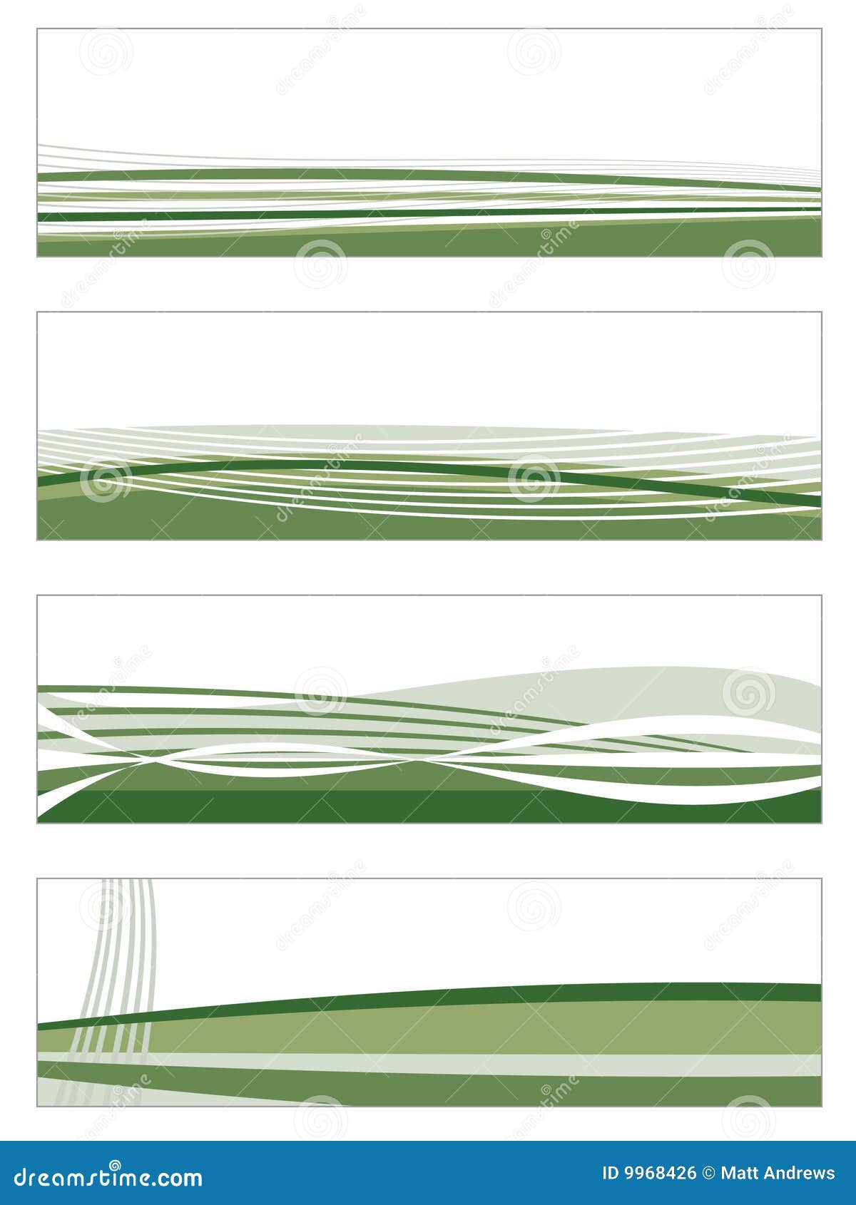 Abstract green banners stock vector. Illustration of pattern - 9968426