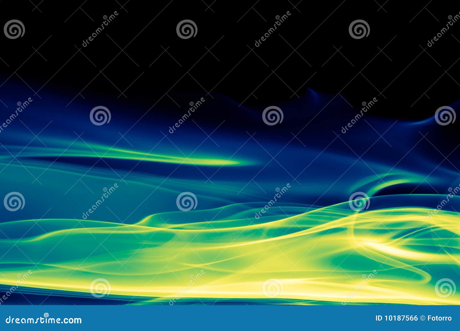 Abstract Green, Blue and Black Background Stock Illustration
