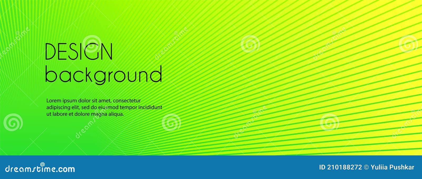 Abstract Green Long Banner. Vector Minimal Template for Facebook Cover