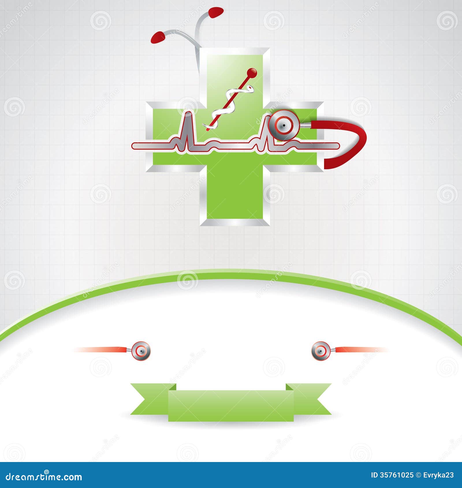 Abstract Green Medical Background Stock Vector Illustration of doctor