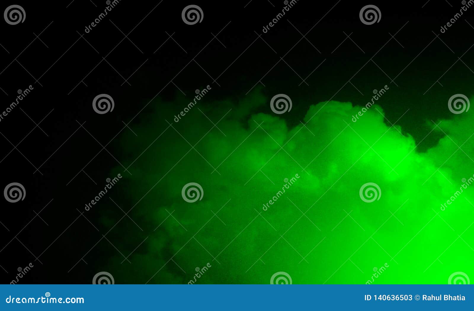 abstract green smoke mist fog on a black background.