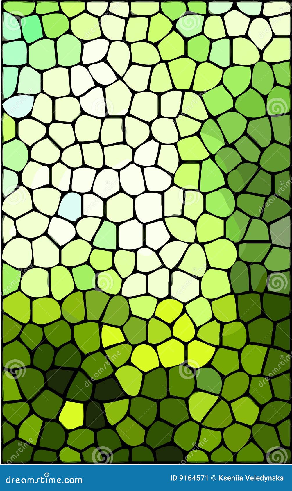 Abstract Green Stained Glass Background Stock Vector - Illustration of