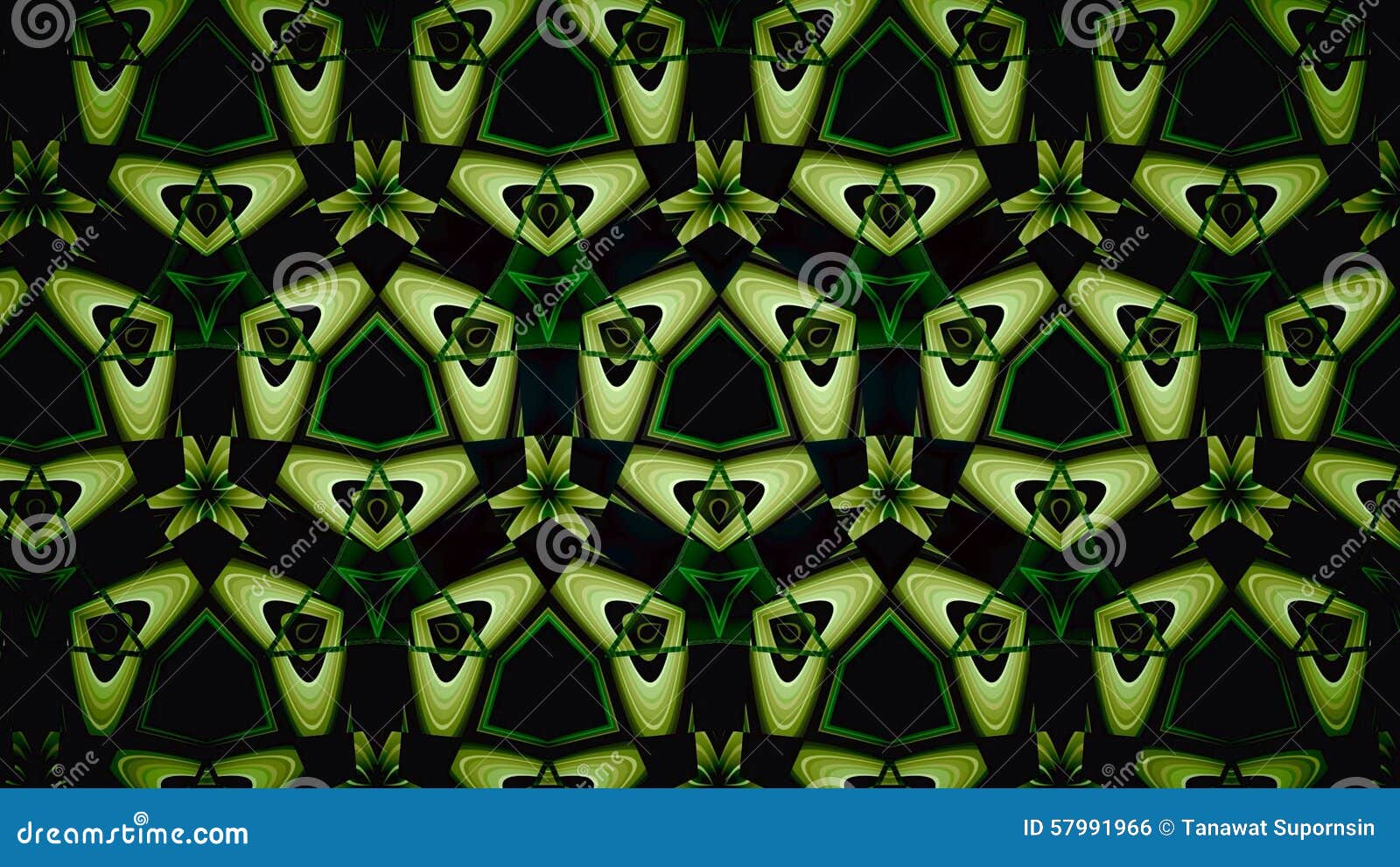 Abstract Green Yellow and Black Color Pattern Wallpaper Stock
