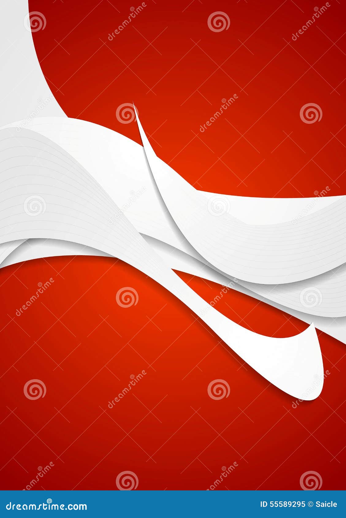 abstract grey wavy pattern on red background stock vector