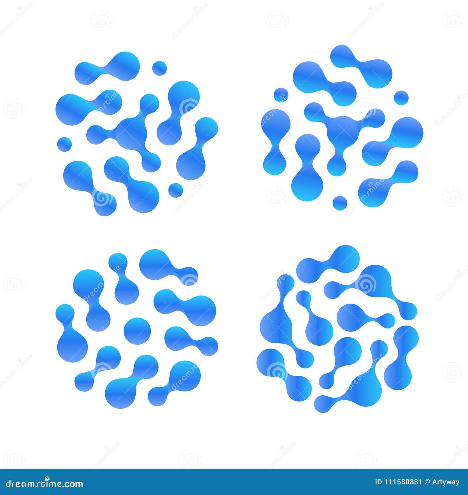 abstract h2o liquid drop  icon set. purified distilled water logo. air humidity .