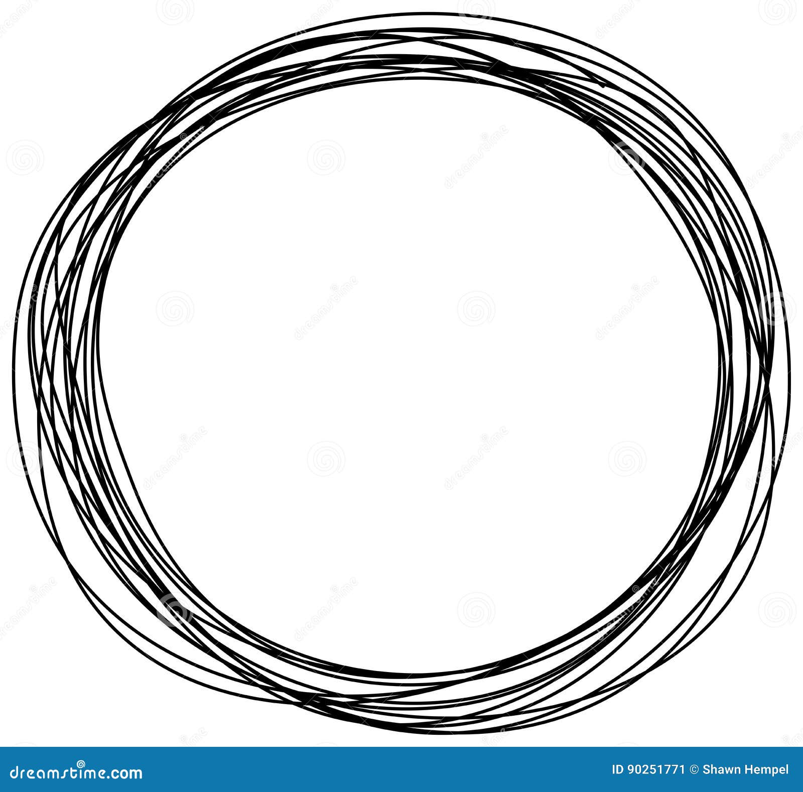 abstract hand drawn scribble doodle circle