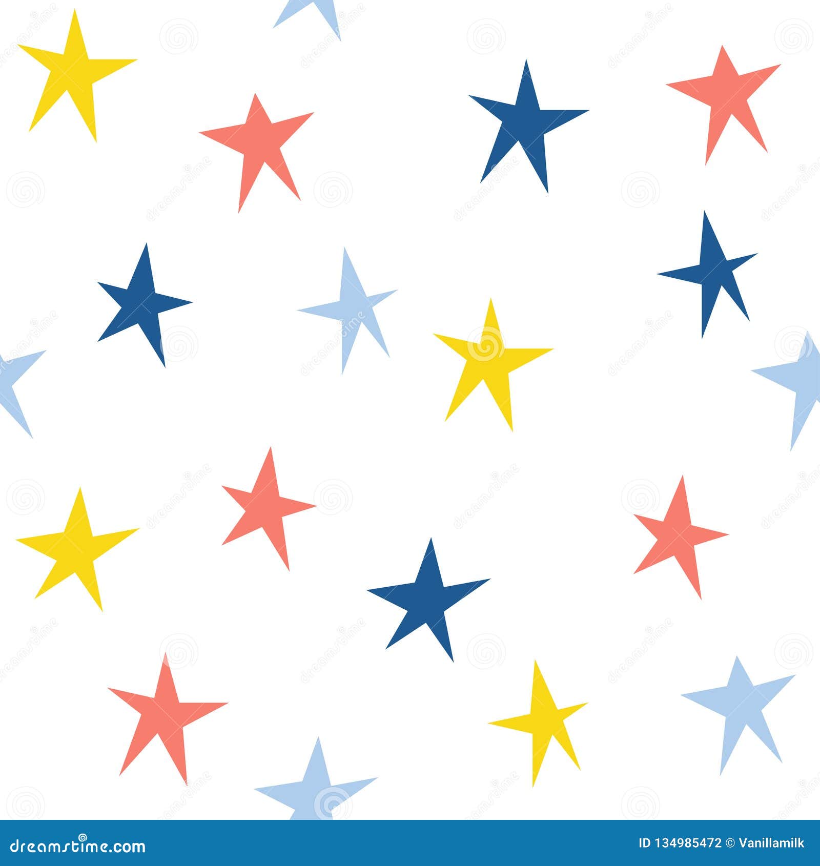 Abstract Handmade Star Seamless Pattern Background. Hand Drawn Cover for  Design Gift Card, Birthday Wallpaper, Album, Scrapbook, Stock Illustration  - Illustration of material, paper: 134985472