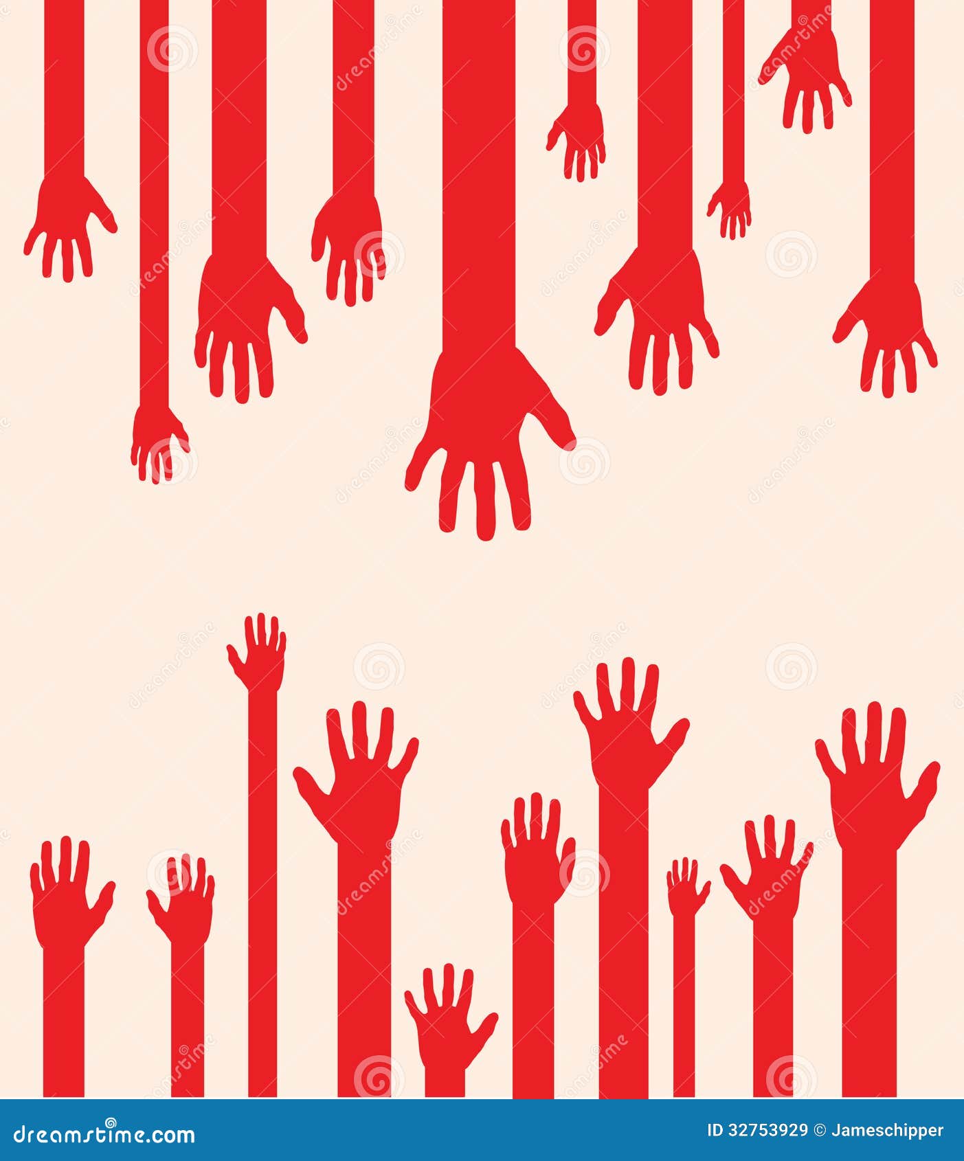 Abstract hands stock vector. Illustration of crowd, body 32753929