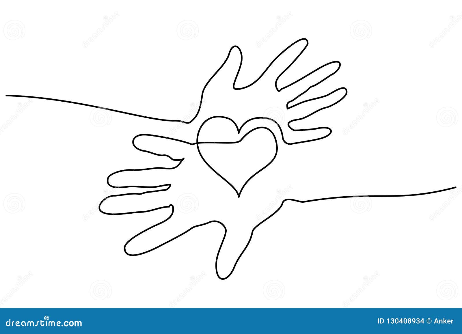 abstract hands woman and man holding heart