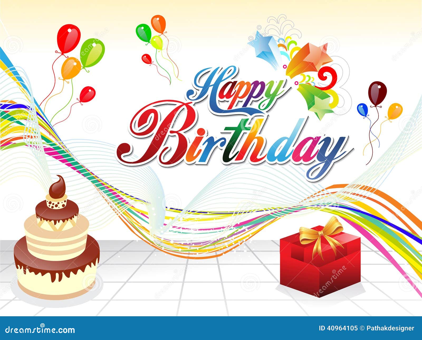 Abstract Happy Birthday Background Stock Vector Abstract Happy Birthday Background Stock Vector