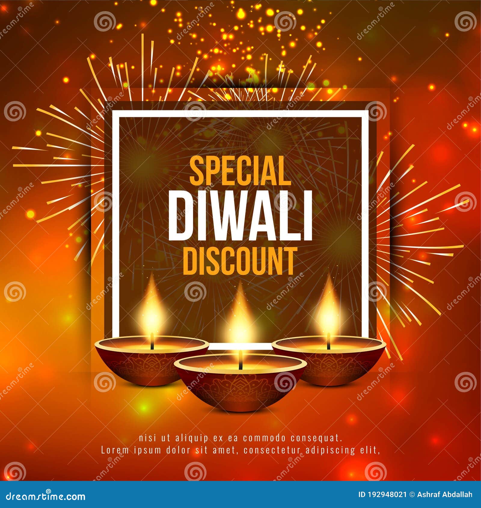 Abstract Happy Diwali Festival Offer Background Stock Vector - Illustration  of decorative, season: 192948021