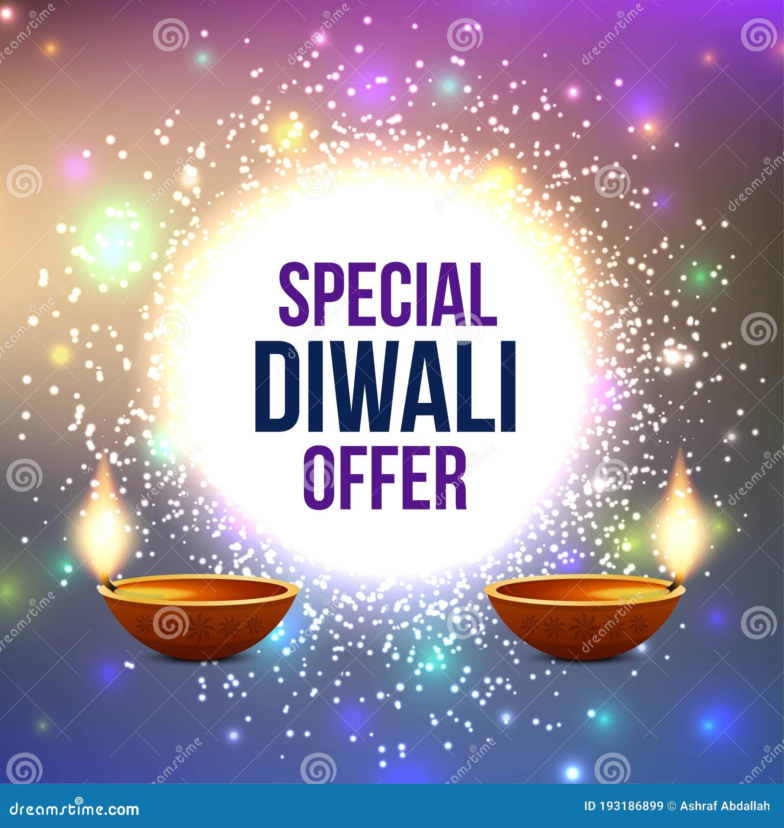 Abstract Happy Diwali Sale Offer Background Stock Vector - Illustration of  vector, religious: 193186899