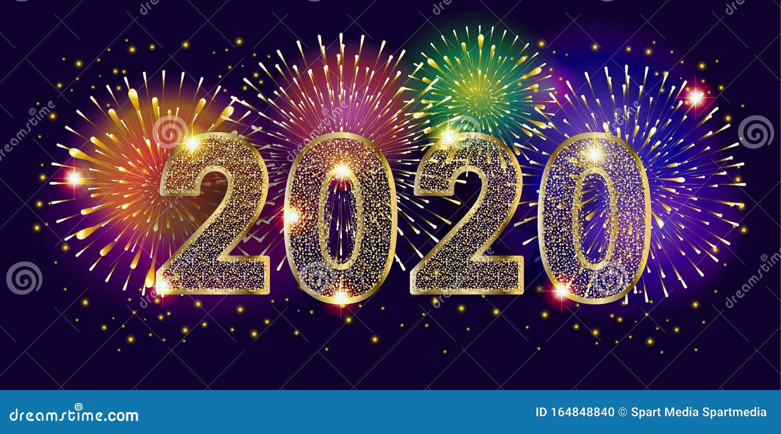 Abstract 2020 Happy New Year Holiday Party Festival Night ...