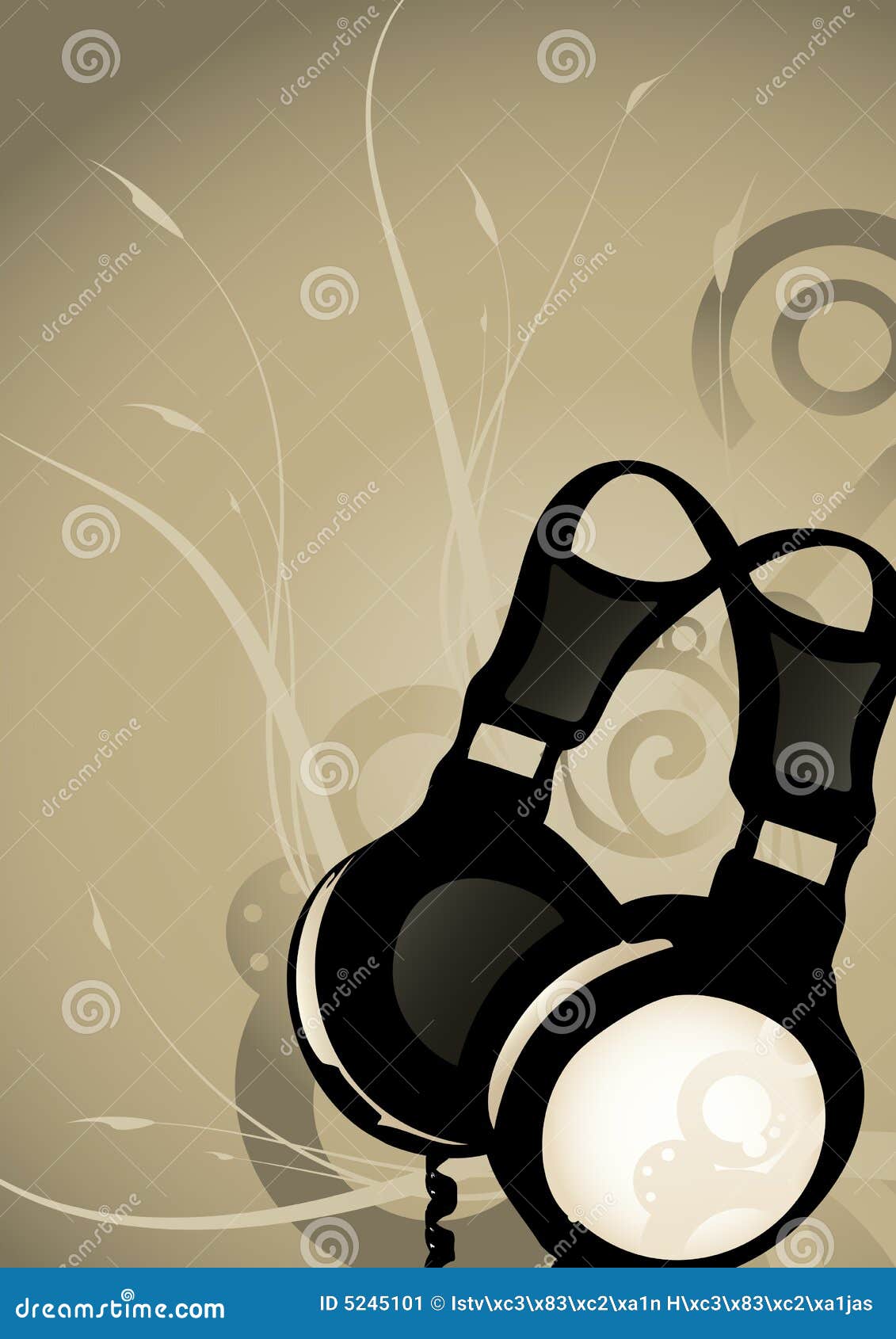 Abstract Headphones Background Stock Illustration Illustration of