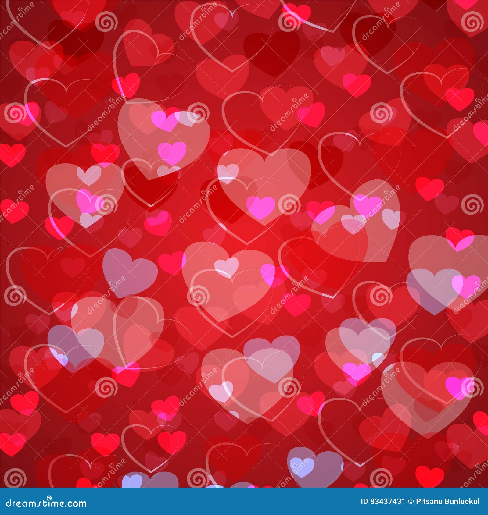 Abstract Hearts Background for Valentines Card or Poster Stock Vector ...