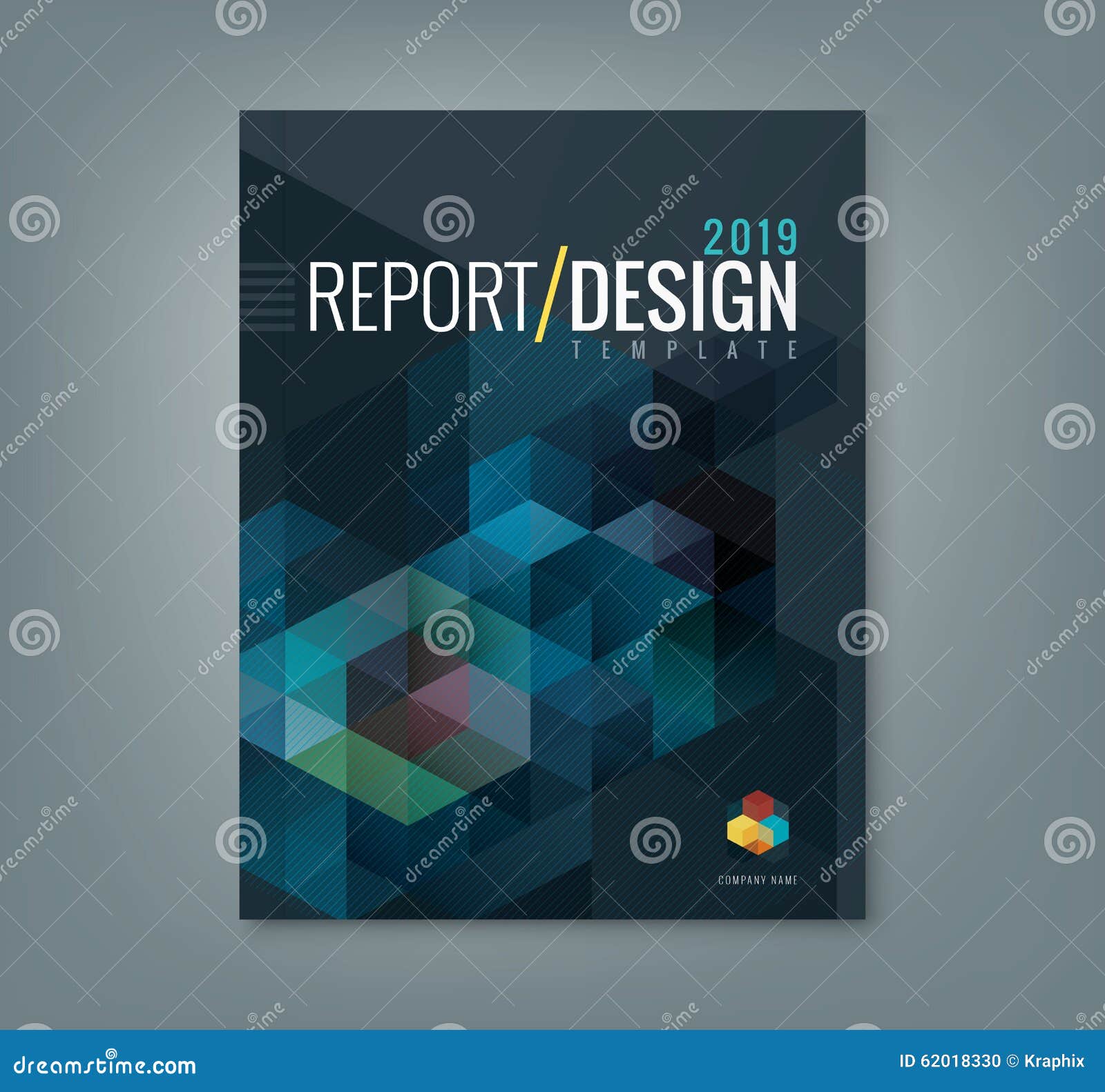 abstract hexagon cube pattern background  for corporate business annual report book cover