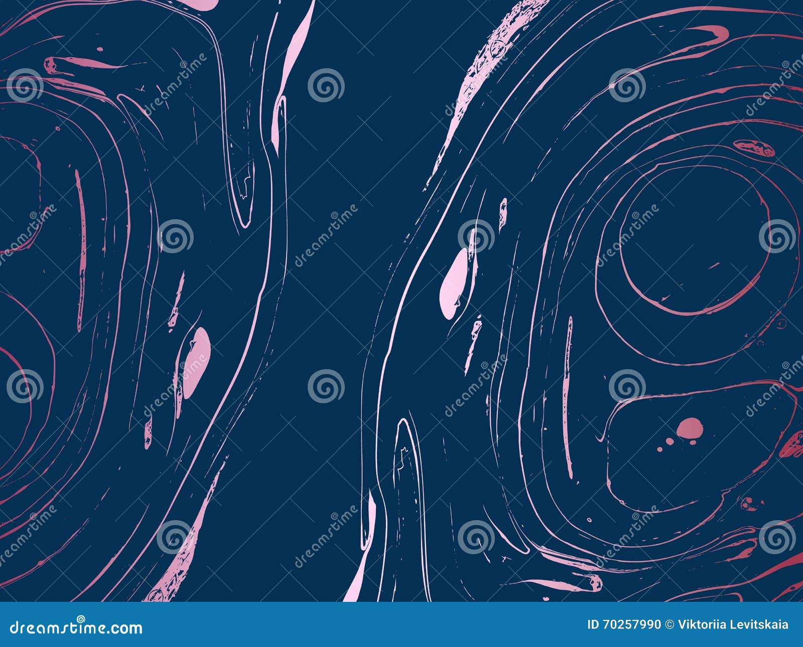 Abstract High Contrast Marbling Blue and Pink Vector Background Stock