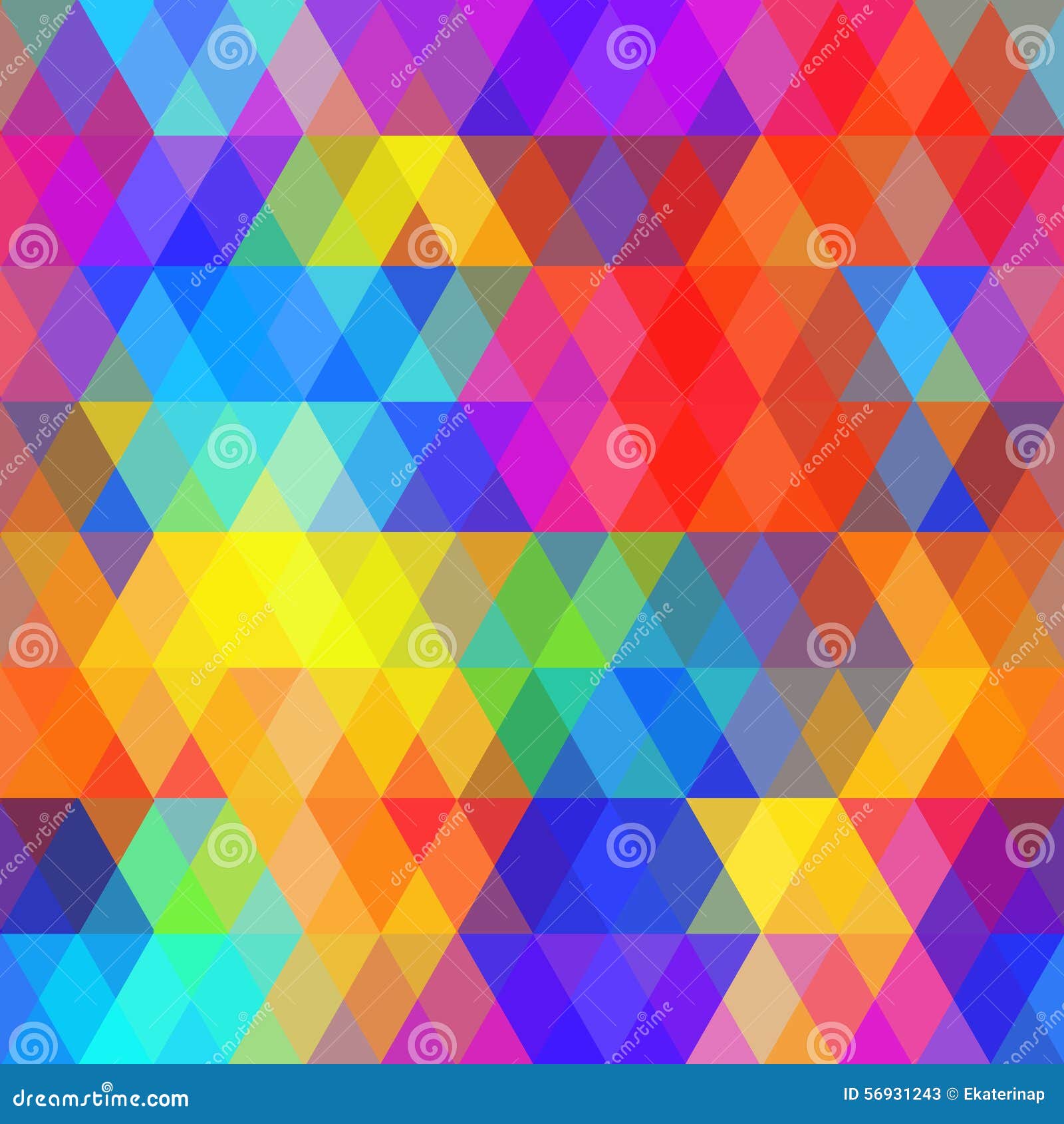 abstract hipsters seamless pattern with bright colored rhombus. geometric background rainbow color. 
